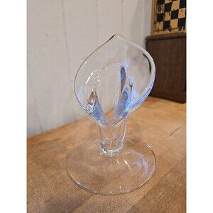 Cambridge "Jack-in-the-Pulpit"/Calla Lily Vintage Clear Glass Candle Holder